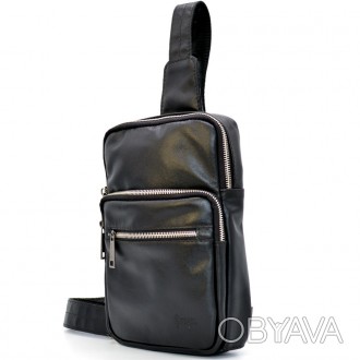 Кожаный рюкзак слинг мужской на одну шлейку GA-0904-4lx TARWA из натуральной гла. . фото 1