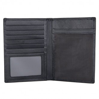 Чорний шкіряний гаманець-органайзер з відділом для ID документів JDR-8450A
 Відм. . фото 6