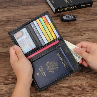 Чорний шкіряний гаманець-органайзер з відділом для ID документів JDR-8450A
 Відм. . фото 9