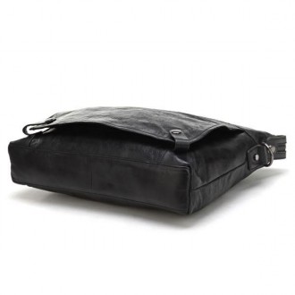 Кожаная натуральная сумка на каждый день, черная. Мягкая кожа, легкая сумка, иде. . фото 6