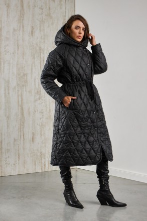 Жіноче пальто утеплене Stimma Агнія. Це стильне пальто з плащової тканини стане . . фото 2