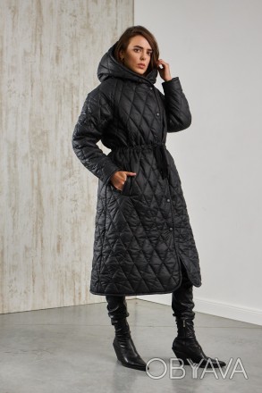Жіноче пальто утеплене Stimma Агнія. Це стильне пальто з плащової тканини стане . . фото 1