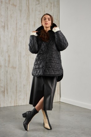 Жіноча куртка Stimma Сатінія. Це стильна куртка з плащової тканини стане чудовою. . фото 4