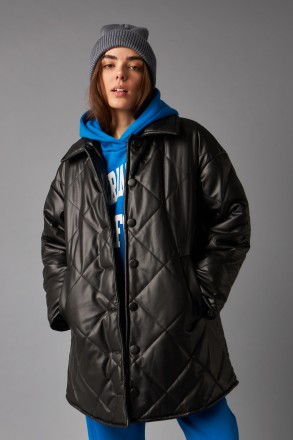 Жіноча куртка Stimma Меліса. Це стильна куртка з еко-шкіри стане чудовою основою. . фото 2