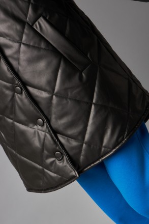 Жіноча куртка Stimma Меліса. Це стильна куртка з еко-шкіри стане чудовою основою. . фото 4