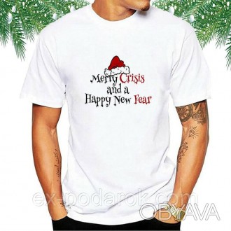 
Весь ассортимент новогодних подарков смотрите 
Мужская новогодняя футболка "Mer. . фото 1