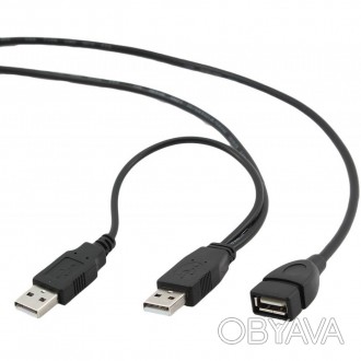 Тип - кабель; тип Вход - USB 2.0; тип Выход - USB 2.0; Цвет - черный. . фото 1