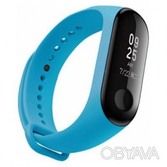 Совместимость - Xiaomi Mi Band 3; Xiaomi Mi Band 4; Цвет - голубой. . фото 1