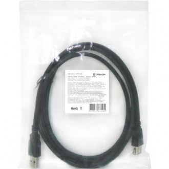 Дата кабель USB 2.0 AM/AF 1.8m USB02-06 Defender (87456) Изоляционное гибкое пок. . фото 4
