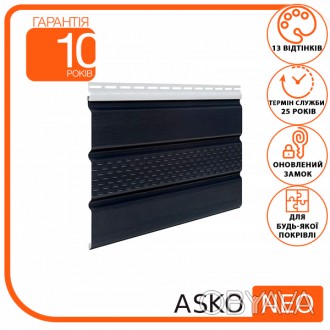Софіт ASKO NEO виготовляється з високоякісного ПВХ, що забезпечує стійкість до а. . фото 1
