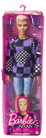 Лялька Кен "Модник" у светрі в клітинку Barbie. Київ. фото 1 Лялька Кен "Модник" у светрі в клітинку Barbie. Київ. фото 1