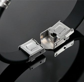 
 
 Мужской кожаный браслет со стальными вставками Black/Silver
Кожаные браслеты. . фото 8