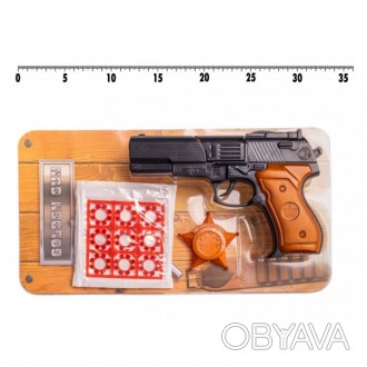
Набор "Шахаб Голд" пистолет с пистонами и нагрудным значком, артикул: 282, ТМ ". . фото 1