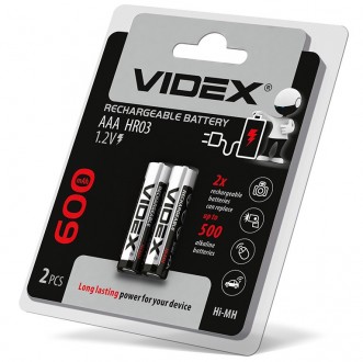 Аккумулятор Videx HR03/AAA 600mAh цена за 1шт
Никель-металл-гидридные (Ni-MH) ак. . фото 3