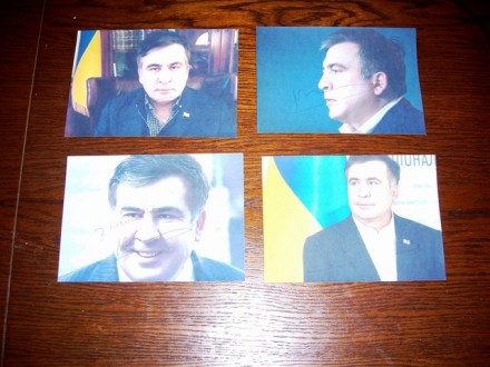 Автографы президента Грузии Михеила Саакашвили  4 шт. Подписаны в 2017 году на о. . фото 2