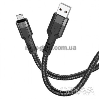 Кабель для передачі даних від USB до Micro-USB, 1,2 м, роз’єми з алюмінієвого сп. . фото 1