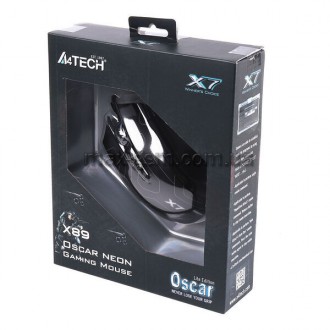 A4 Tech X89 – удобная и практичная игровая мышка с неоновой подсветкой. Оптическ. . фото 4