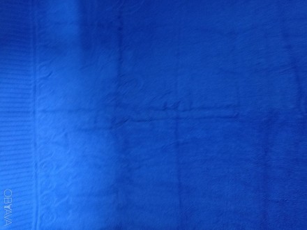 Елітний махровий банний рушник, Європейської якості, 75х140 см., синього кольору. . фото 6