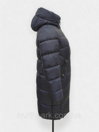 Стильний та зручний жіночий зимовий пуховик з капюшоном, довжиною до колін, від . . фото 4