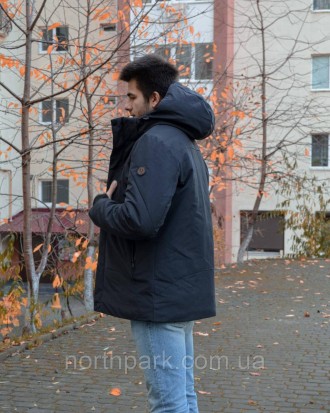  
Дуже тепла і легка зимова чоловіча куртка-парка, зі зйомним капюшоном, від укр. . фото 7