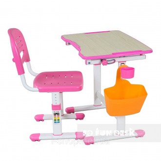 Растущая парта для девочки FunDesk Piccolino II Pink - эргономичные парта и стул. . фото 7
