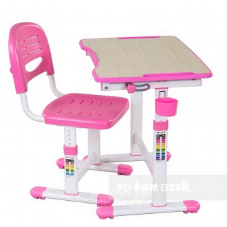 Растущая парта для девочки FunDesk Piccolino II Pink - эргономичные парта и стул. . фото 5