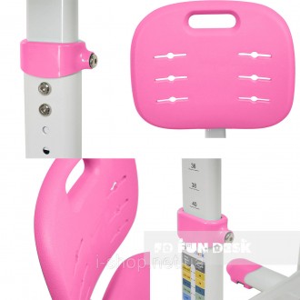 Комплект растишка для девочки парта FunDesk Lavoro L Pink + детский стул FunDesk. . фото 6