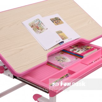 Комплект растишка для девочки парта FunDesk Lavoro L Pink + детский стул FunDesk. . фото 5