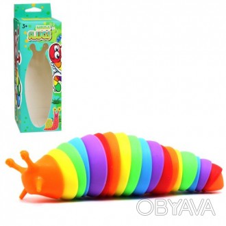 Шарнирная игрушка "Finger Slug" - новый тренд в мире игрушек-антистрессов. Слизн. . фото 1