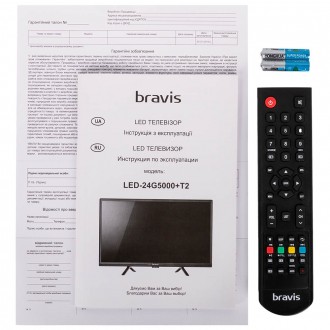 Новий-запакований - телевізор BRAVIS LED-24G5000 + T2.

Діагональ 24" (60. . фото 3