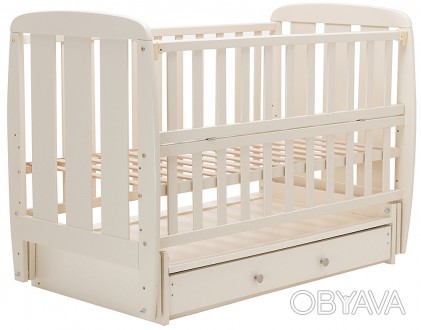 Кроватка детская Babyroom Шарик SH-03 маятник, ящик, откидной бок бук слоновая 