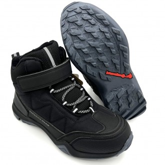 Зимние водонипроницаемые ботинки для мальчиков. Сверху крепкий обувной текстиль,. . фото 6