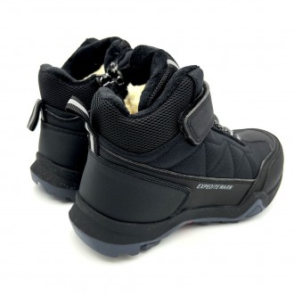 Зимние водонипроницаемые ботинки для мальчиков. Сверху крепкий обувной текстиль,. . фото 7