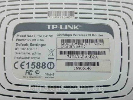 Wi-Fi-роутер, стандарт Wi-Fi: 802.11n, макс. скорость: 300 Мбит/с, коммутатор 4x. . фото 9