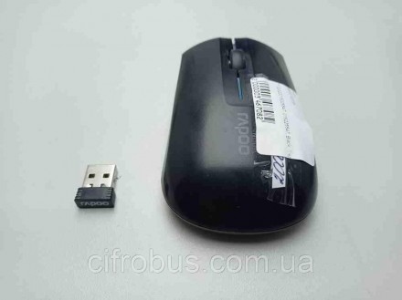 Миша USB Rapoo 1200P 2.4GHz бездротовий 1000DPI USB Optical Mouse ж/приймач — чо. . фото 3