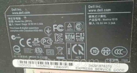 Dell Vostro PP37L (15.6"/Celeron 925 2,30 GHz/RAM2GB/HDD250GB/Intel GM945)
Внима. . фото 2