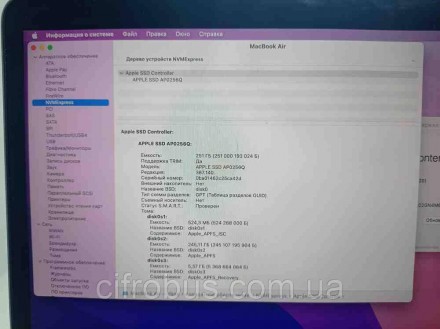 Ноутбук Apple MacBook Air 13 (Apple M1/13.3"/2560x1600/8GB/256GB SSD/DVD нет/App. . фото 8