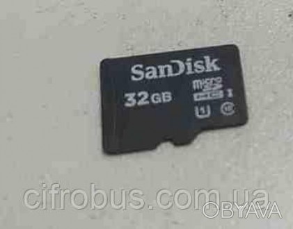 Картка пам'яті формату MicroSD 32Gb — компактний електронний запам'ятний пристрі. . фото 1