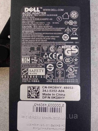 Адаптер для ноутбука Dell EA90PE1-00 Параметры зарядного: 19.5V 4.62A 90W (7,4Х5. . фото 10