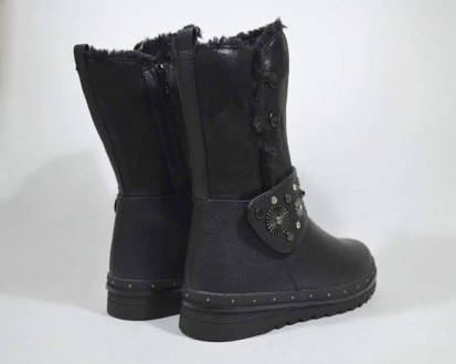 Сапоги TOM.M арт.5127-A черный Зимние ботинки для девочек. Верх - искусственная . . фото 5