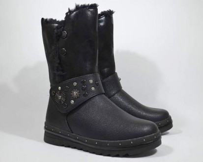 Сапоги TOM.M арт.5127-A черный Зимние ботинки для девочек. Верх - искусственная . . фото 3