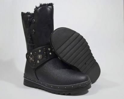 Сапоги TOM.M арт.5127-A черный Зимние ботинки для девочек. Верх - искусственная . . фото 6