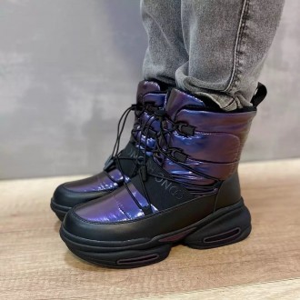 Ботинки зимние TOM.M арт.100-99-H, glamor, фиолетовый Материал внешний - эко-кож. . фото 3