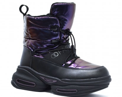 Ботинки зимние TOM.M арт.100-99-H, glamor, фиолетовый Материал внешний - эко-кож. . фото 2