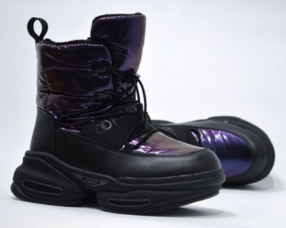 Ботинки зимние TOM.M арт.100-99-H, glamor, фиолетовый Материал внешний - эко-кож. . фото 6
