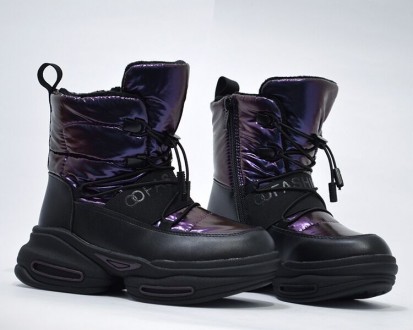Ботинки зимние TOM.M арт.100-99-H, glamor, фиолетовый Материал внешний - эко-кож. . фото 4