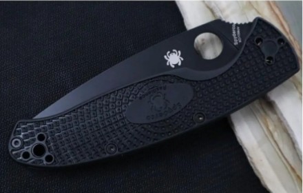 
Опис ножа Spyderco Resilience Black Blade FRN:
Потрійний клин-фірмова риса ножі. . фото 3
