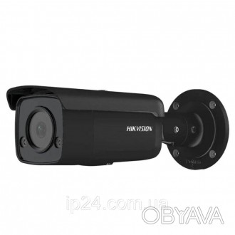 
	Вулична IP-відеокамера DS-2CD2T47G2-L (4 мм) Black з технологією ColorVu і від. . фото 1