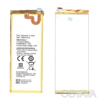 Акумулятор для смартфона Huawei HB3738B8EBC Ascend G7 3.8V White 3000mAh 11.4Wh. . фото 1