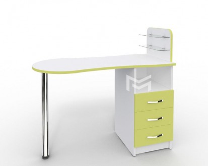 Стол для маникюра c стеклянными полочками под лак "Эстет №1"
Маникюрный стол " Э. . фото 9